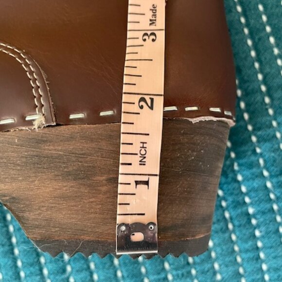 NEW Maguba Clog Boots Brown Leather Embroidered Size 38 Zipper Tall Boots $250 - Picture 8 of 15